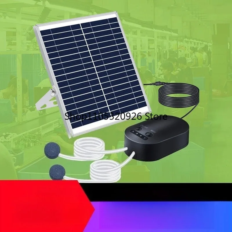 15W Solar Air Pump Bubbler Hoses Bubble Stone Solar Aerator Oxygenator with 2 Pumps for Outdoor Garden Koi Pond Fish Tank view 2
