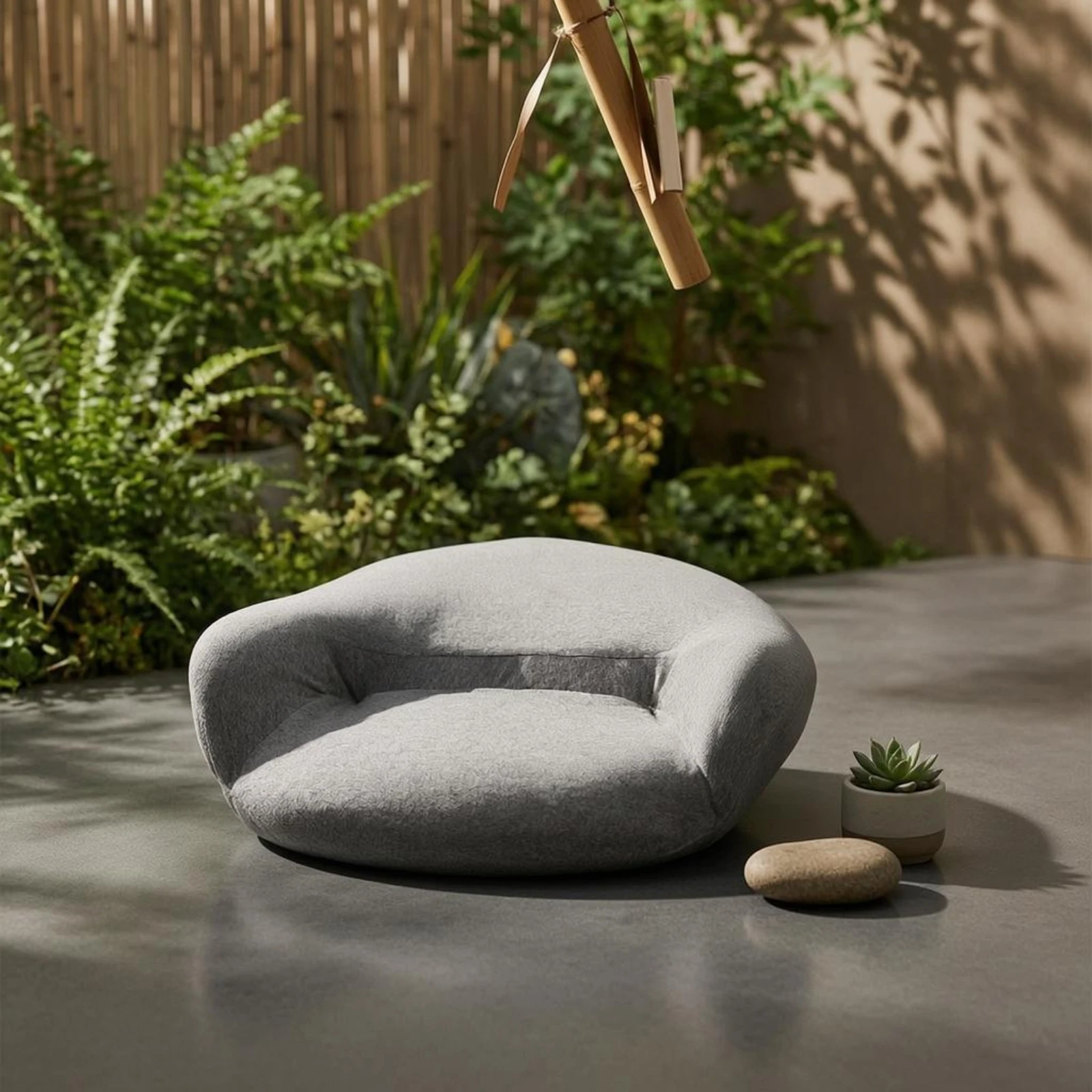 Memory Foam Meditation Cushion Gray Contoured Meditation Cushion Home Seating Supportive for Cross-Legged Sitting