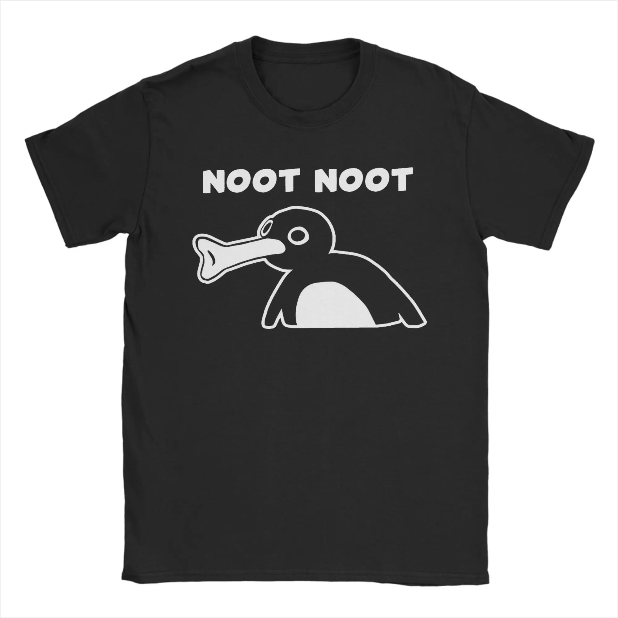 

Noot Noot Pingu Meme забавная футболка с мультяшными животными, мужские винтажные футболки из 100% хлопка, футболки с круглым вырезом и короткими рукавами, одежда 6XL