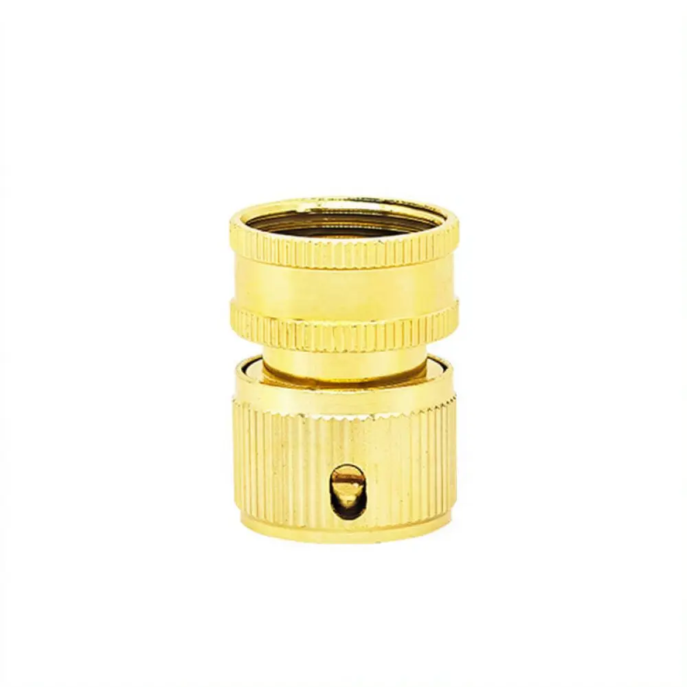 Garden Hose Pipe Connector 3 4 Inch Female Thread Adapter Aluminum Material Copper Plated Irrigation Dispenser Joint