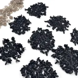 100/50pcs 3-17mm Black Plastic Safety Eyes For Toys TeddyBear Toy Eyes/Nose DIY Tool Kit Doll Decorative Accessories