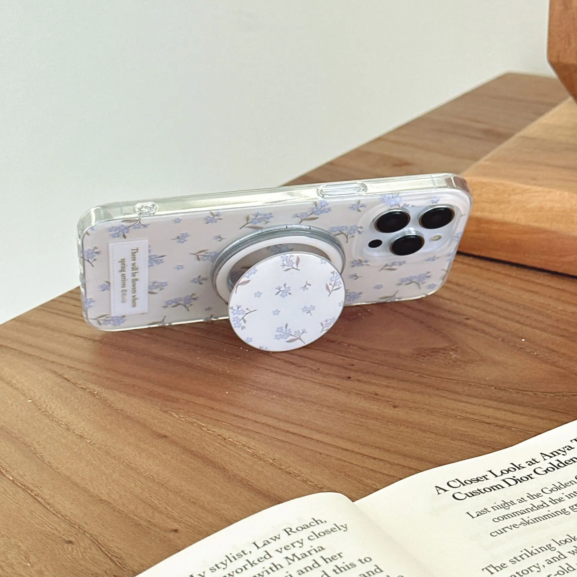 لطيف فتاة الجنية الأزرق ازهر الزهور الفن جراب هاتف ل Magsafe آيفون 16 15 14 13 12 برو ماكس حافظة لطيف الكرتون غطاء مقاوم للصدمات #4