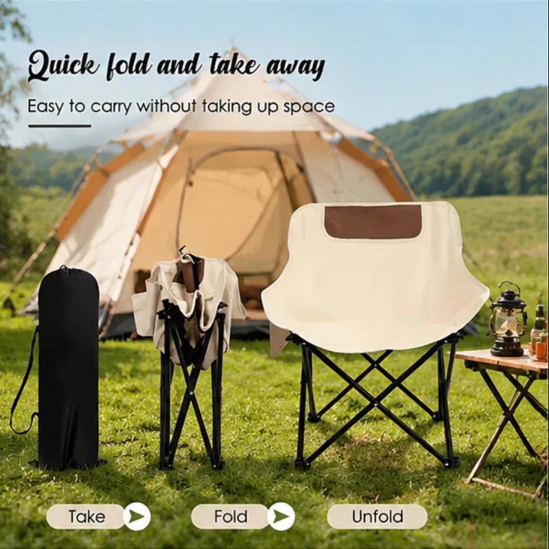 Portable Foldable Camping Chair Lightweight Compact Easy Carry Seat For Outdoor Fishing Hiking Picnic And Outdoor Travel Trips - Detail 1