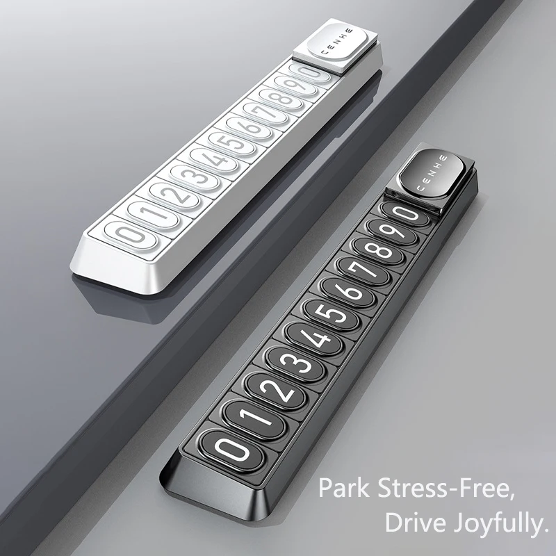 

Elegant Glow-in-the-Dark Parking Card Car Phone Number Plate Temporary Vehicle Contact Display for Garage And Car Aid