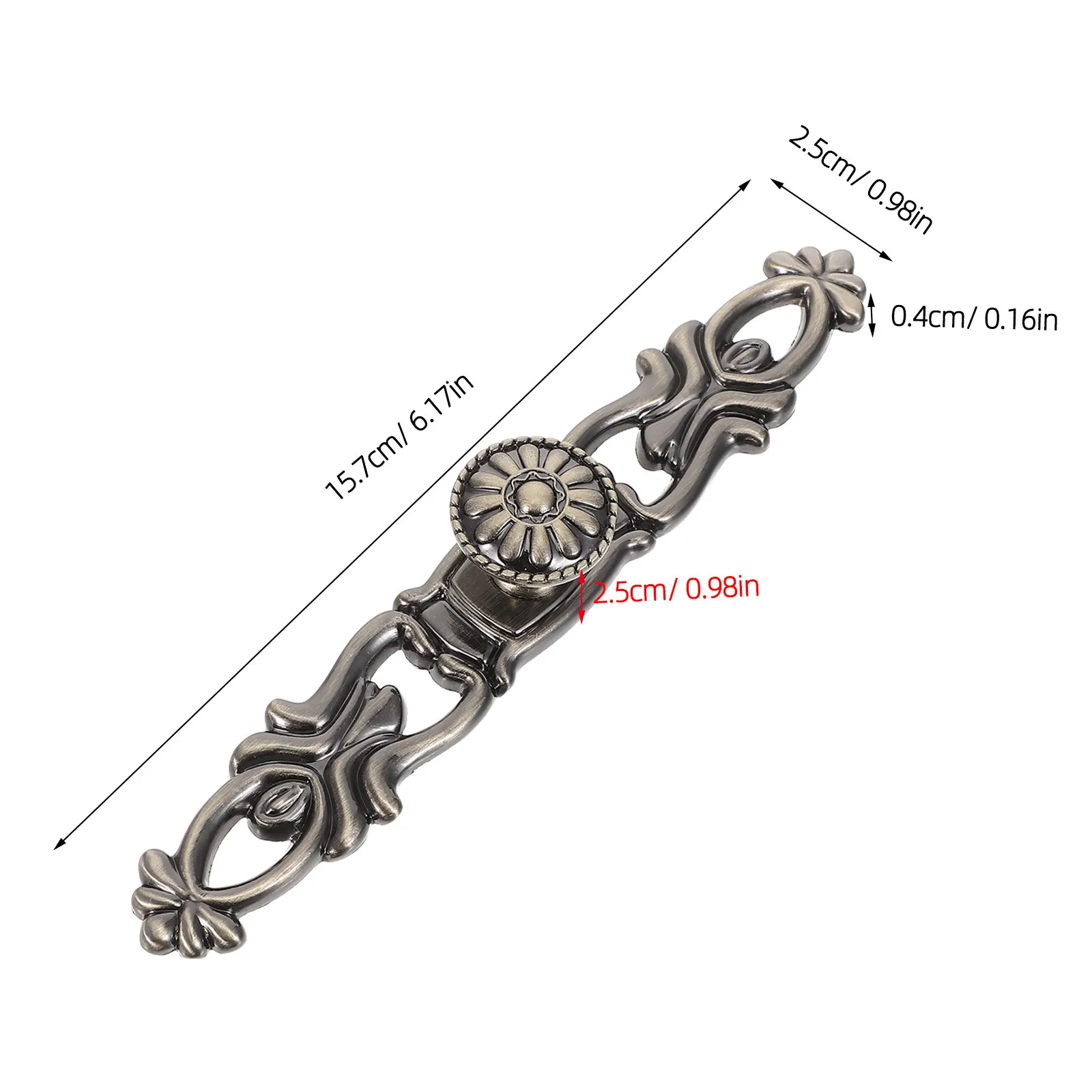 2 Pcs Bronze Drop Bail Handles Copper Door Pulls Furniture Cabinet Drawer