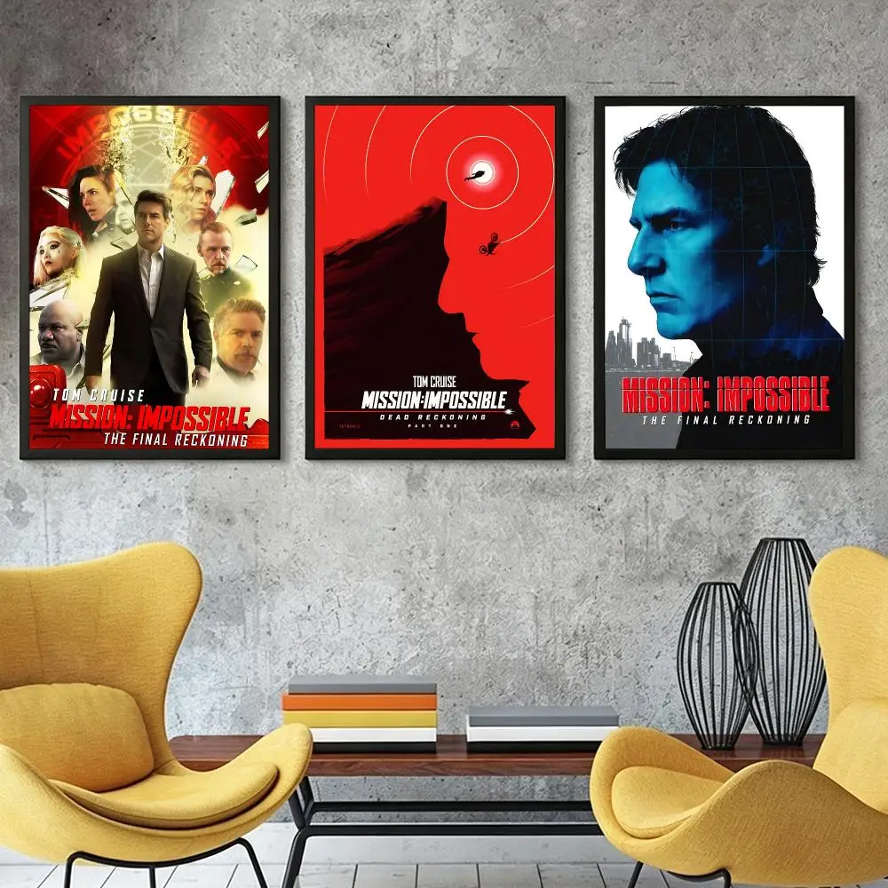 Movie Mission Impossible Poster HD Poster Retro Industrial Style Suitable for Living Room Bar Corridor and Gift Giving