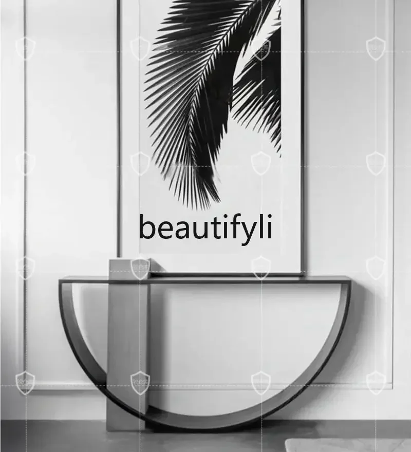 

052 yj15 Italian minimalist entrance table, Nordic minimalist entrance table round, Zhoulan entrance cabinet2005