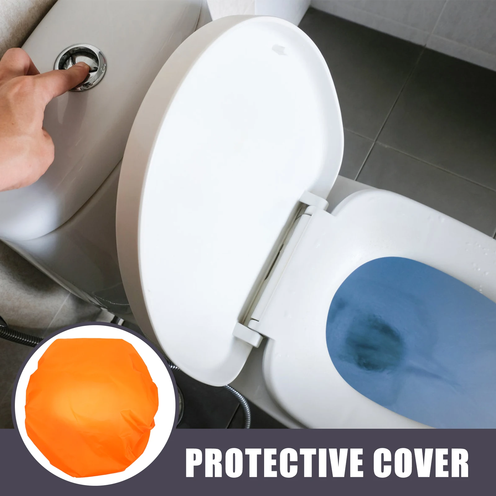 

Waterproof Reusable Polyester Bathroom Protector Absorbent Delicate Color Lightweight Suitable Most Toilets Protective