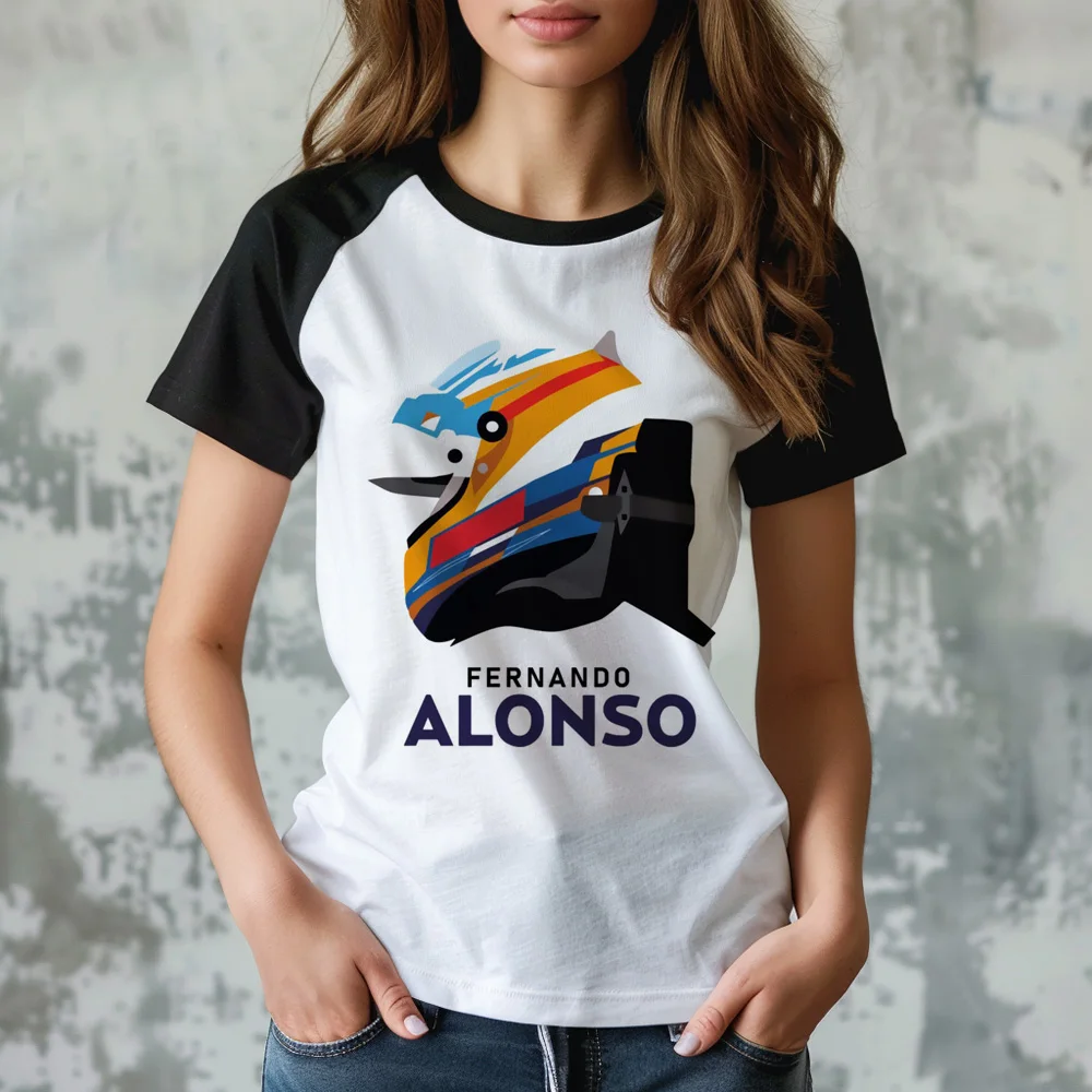 Fernando Alonso Tee women manga Japanese summer tshirt girl y2k clothing