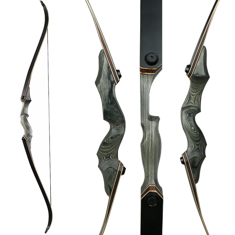 ธนูการล่าสัตว์ Recurve Bow สำหรับซ้าย/ขวาไม้ Take-Down โบว์ผู้ใหญ่กลางแจ้งยิงเป้าหมายฝึกโบว์