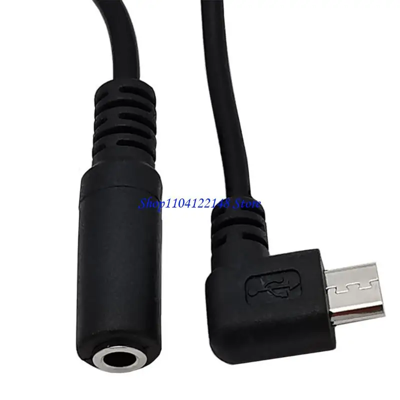 P9FA Micro USB to 3.5mm Adapter Cable Mini Male to 3.5mm Female Convert