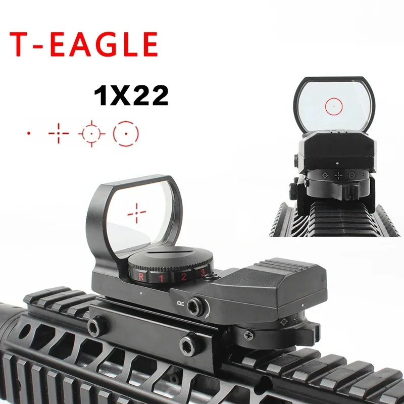 Holographic Red Dot Sight 11/20mm Rail Riflescope Hunting Optics Reflex 4 Reticle Tactical Scope Collimator Sight