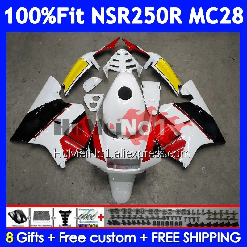 2Injection For HONDA NSR250R MC28 1994 1995 White yellow 1996 1997 1999 16No.2 NSR 250 250R NSR250 R 94 95 96 97 98 99 Fairings