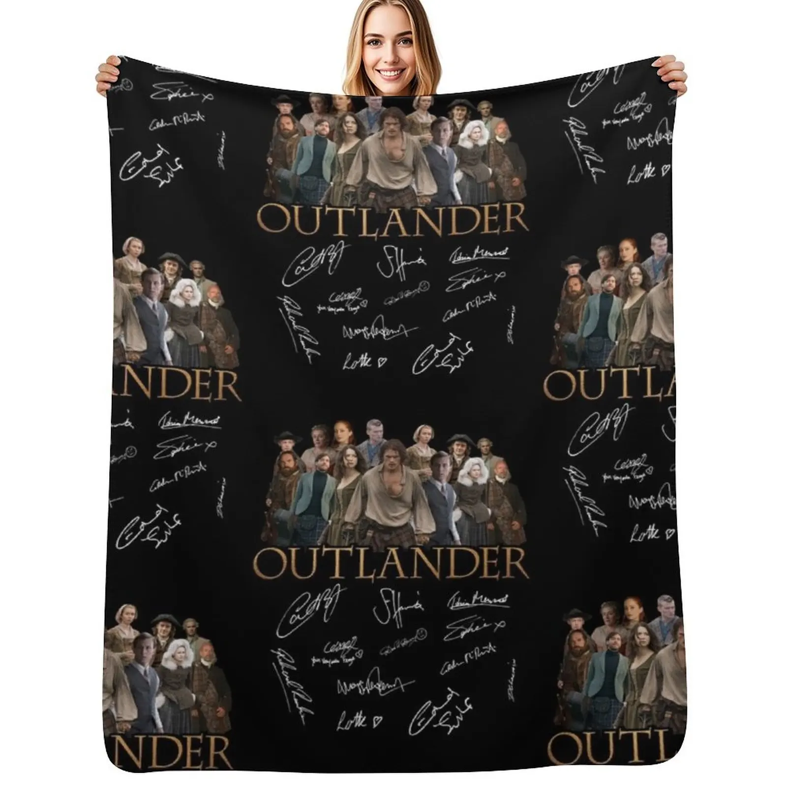 

Outlander Signature Throw Blanket Flannel Soft for sofa christmas decoration Blankets
