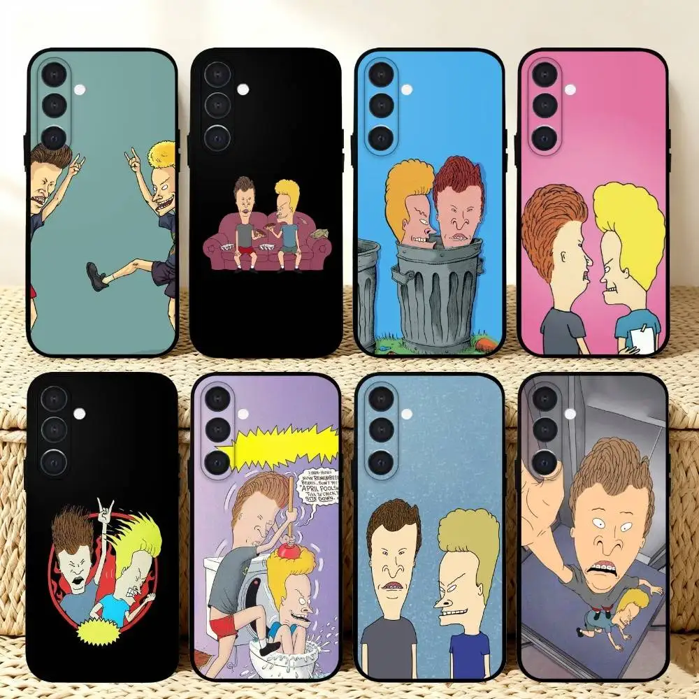 

Interesting B-Beavis and Butthead Phone Case For Samsung A73,72,71,A52,51,40,41,A22,A32,31,A13, Soft Black Shell