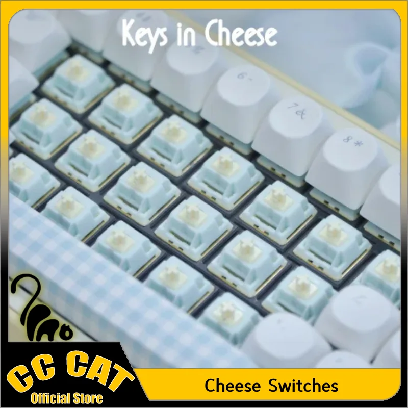 Keygeek Blue Cheese Switches Mx Structure Linear Axis Pc Accessories Customized For Mechanical Gaming Keyboard 70/90/110pcs Gift