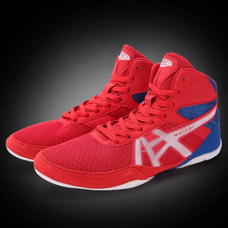Respirável atlético esportes wrestling sapatos casal sapatos de boxe profissional tênis das mulheres dos homens designer sapatos de treinamento ginásio unis