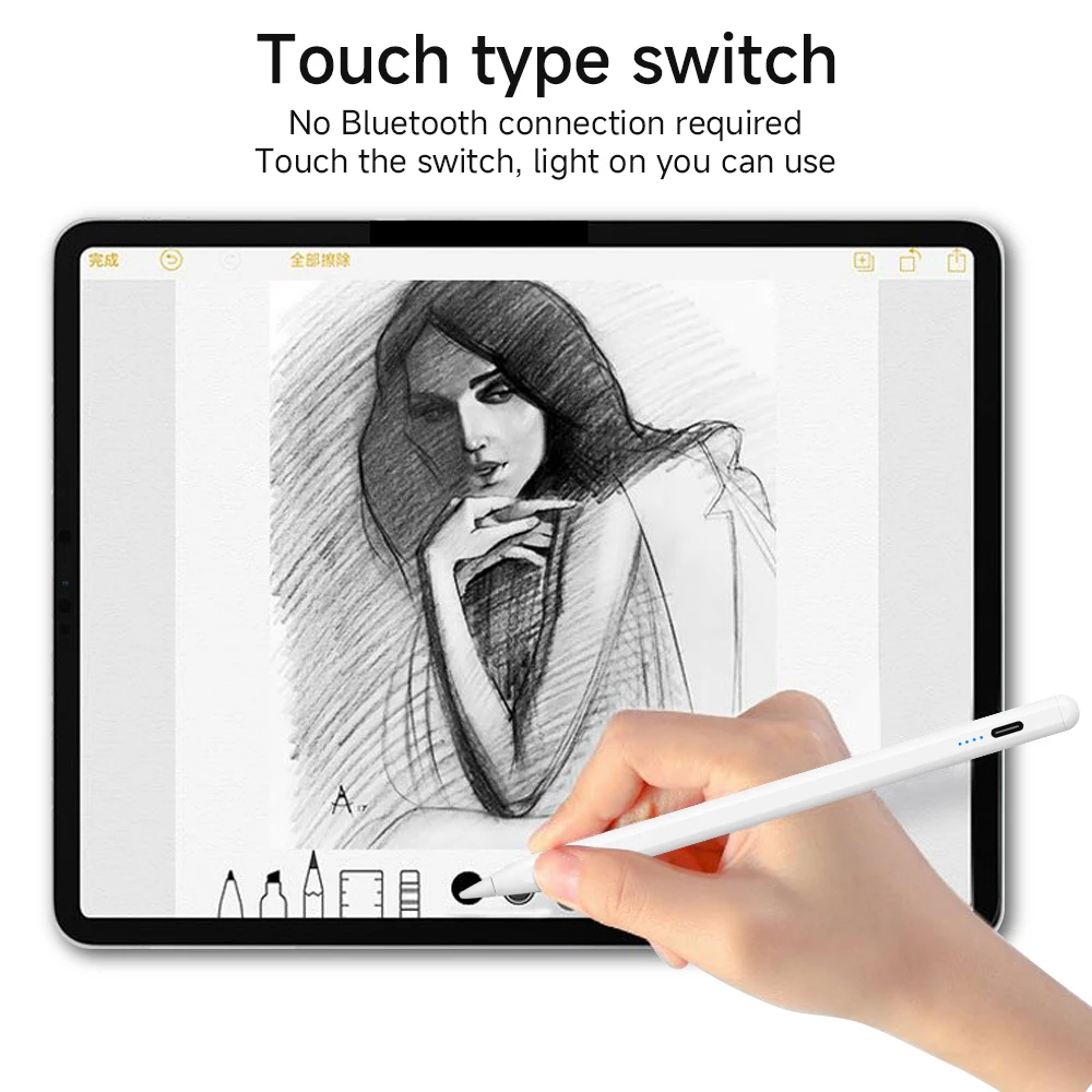 2025 New For Apple Pencil 2 Wireless Charging Palm Rejection Stylus Pen For iPad Air 4 5 Pro 11 12.9 Mini 6 Accessories iPad Pen view 4