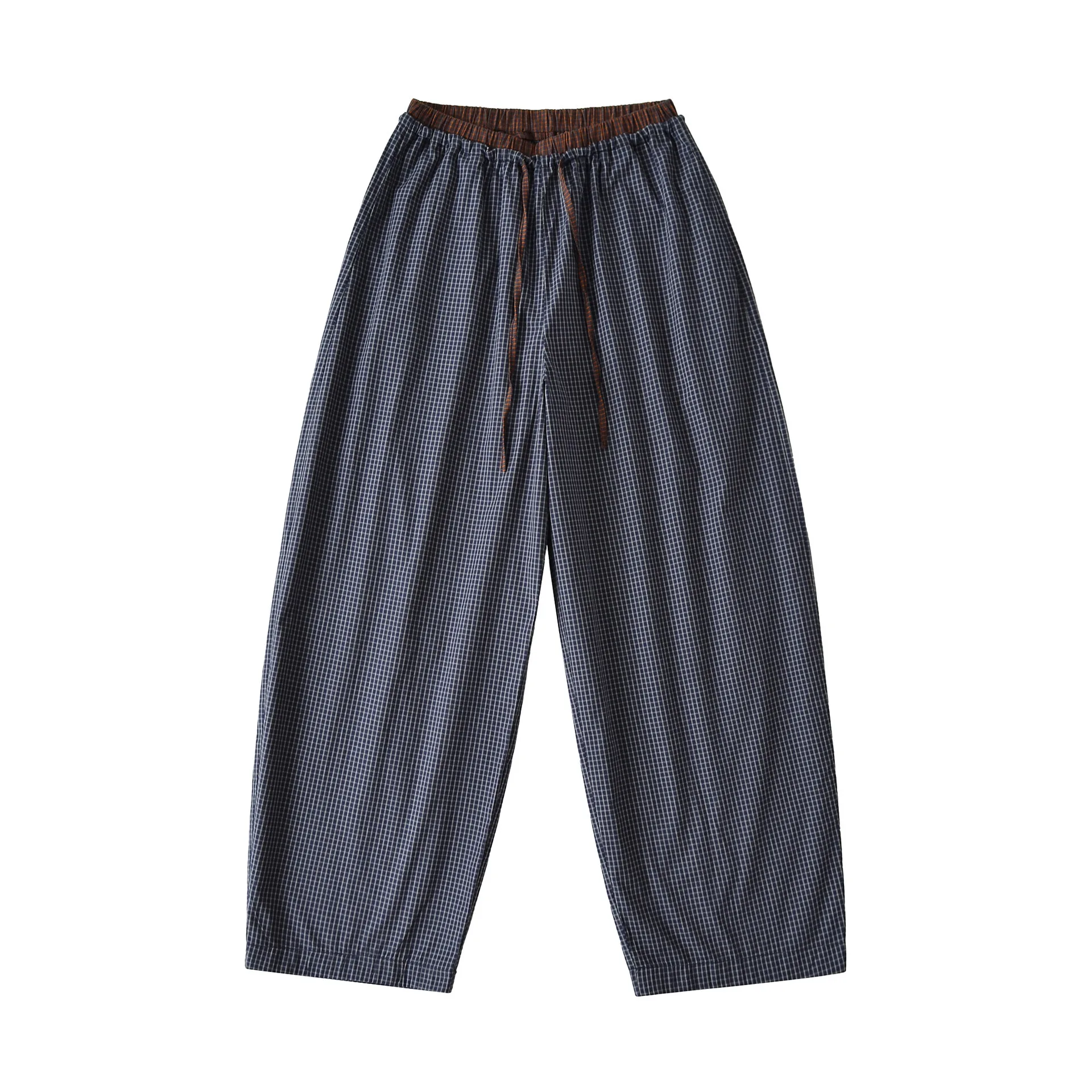 

Широкие брюки с низкой талией и цветными блоками, новинка 2025, осень-зима, универсальный повседневный пояс в стиле пэчворк, модные свободные утягивающие T16I