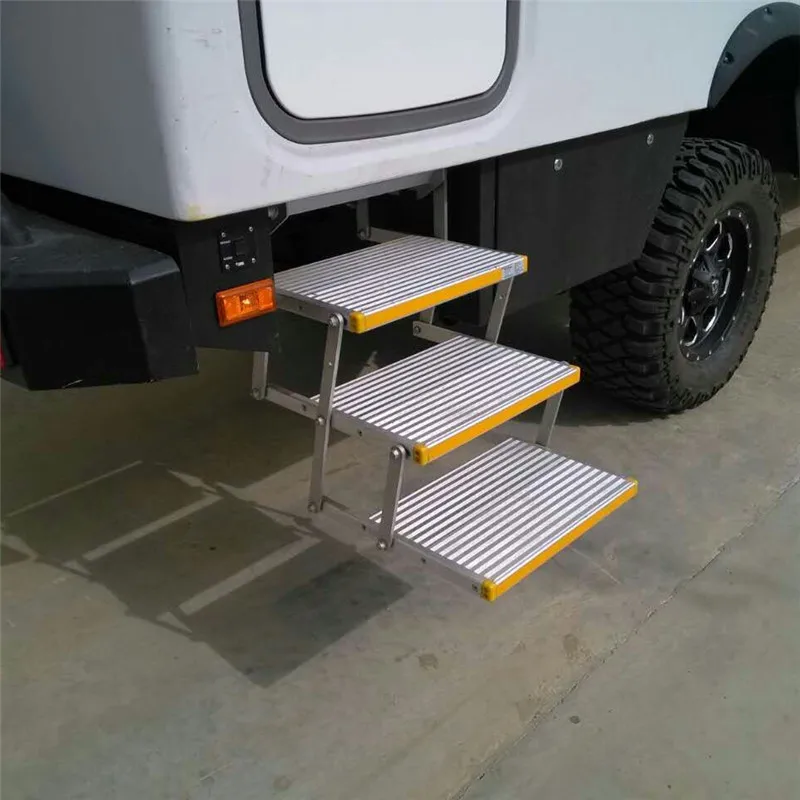 ES-F-T Three Steps Manual Folding Aluminium Step For Van