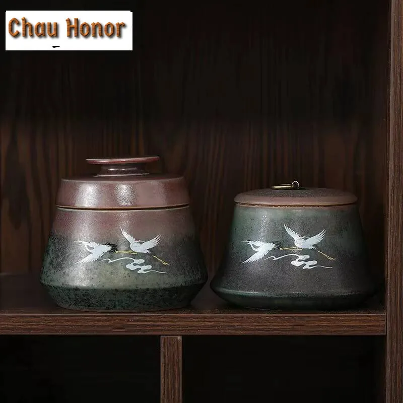 

Large Ceramic Tea Containers Handmade Coarse Pottery Tea Containers Sealed Cans Tea Storage Warehouse Ceramic Jar Tea Container