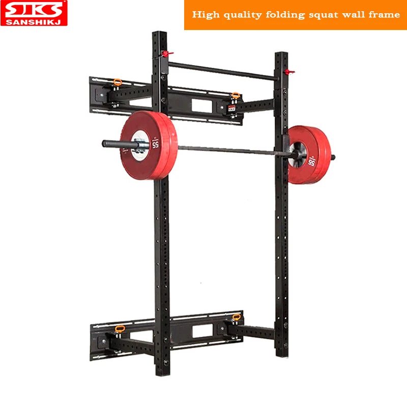 

Portable Weight Lifting Cage, Foldable Wall Hanging, Squatting Frame, Easy Installed