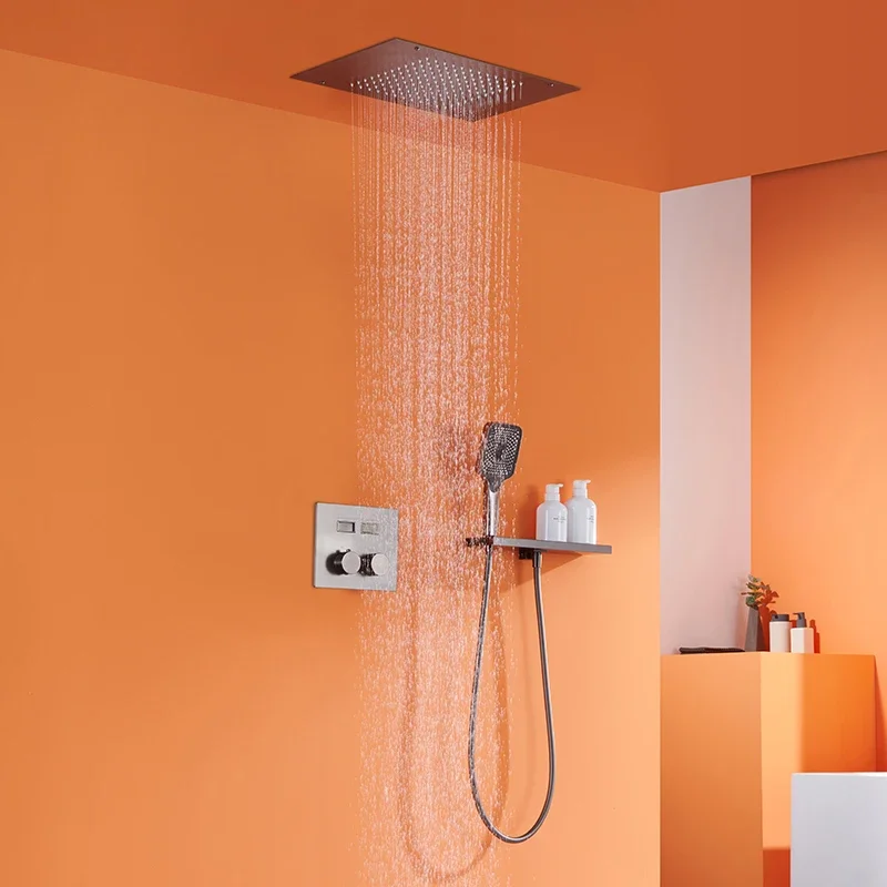 Modern Concealed Rainfall Shower Waterfall Hydrotherapy High Quality Bathroom Ceiling