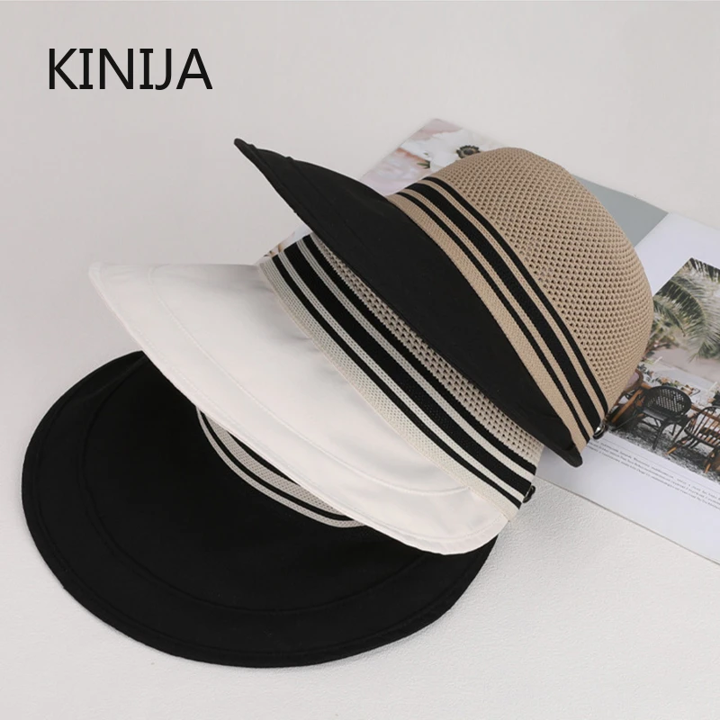 Sonnenhut mit großer Krempe für Damen, Sommer, Mesh, atmungsaktiv, Sonnenschutz, Krempenhut, Outdoor, Reisen, UV-Schutz, All-Match