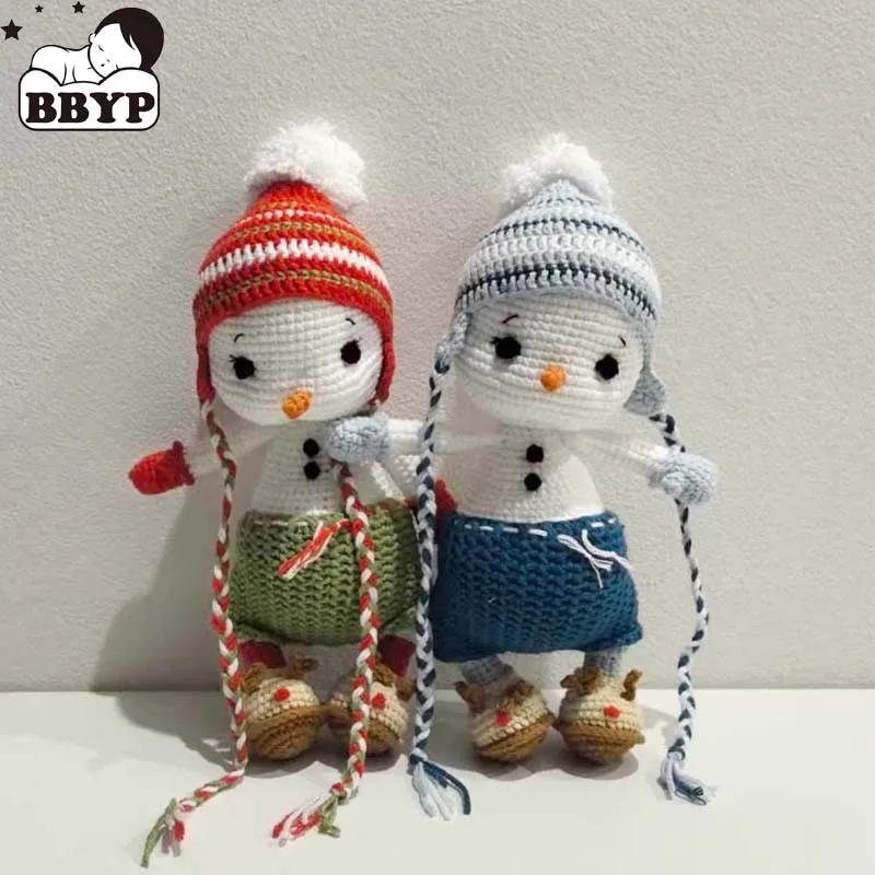 

Вязаные мягкие плюшевые куклы-снеговики ручной работы — удобная игрушка ручной работы для сна, декор детской комнаты, подарок для детского душа