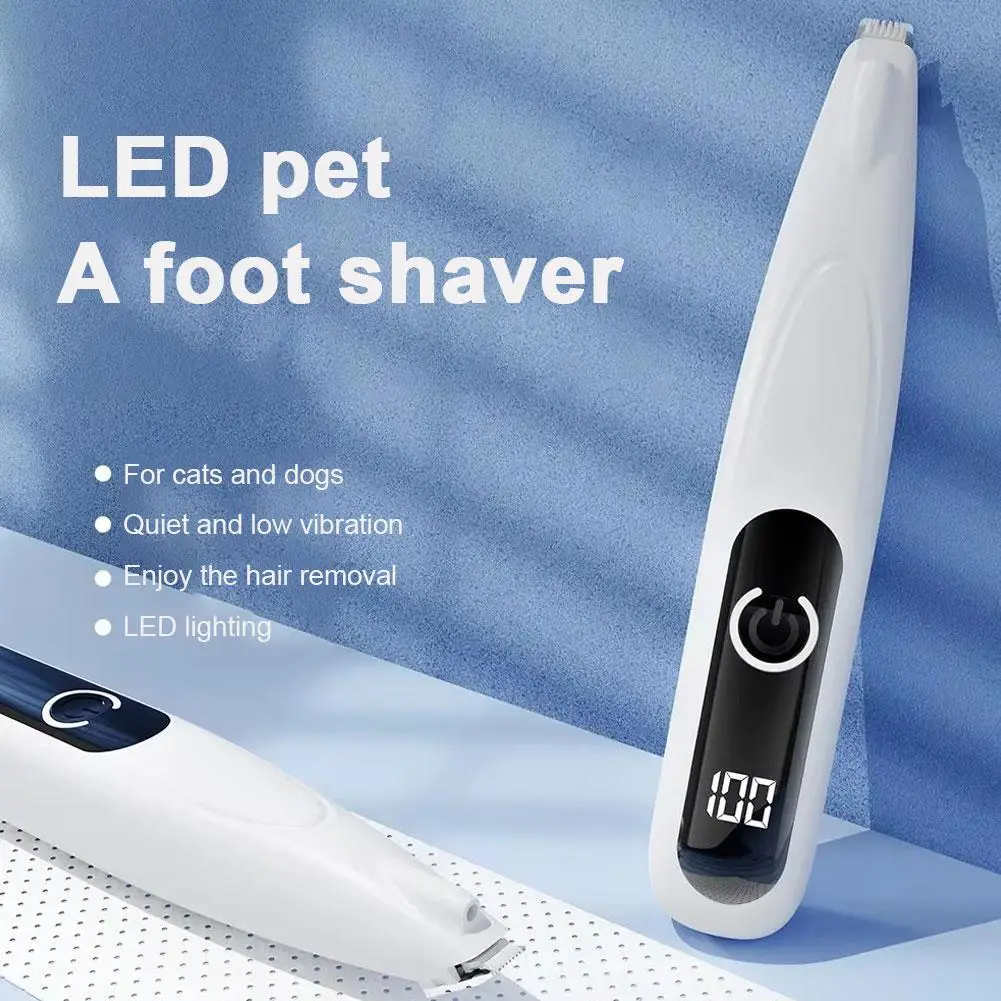 כלב גוזם עם אור הוביל אור מלא עמיד למים גוזם עם שיער ג 'ינג' י 5b4