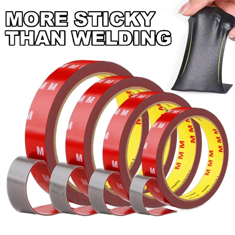6/10/15/20mm For Car Special Tape 3M Grey Super Strength Double-sided Tape Sticker For Phone Lcd Pannel Screen Car Accessories
