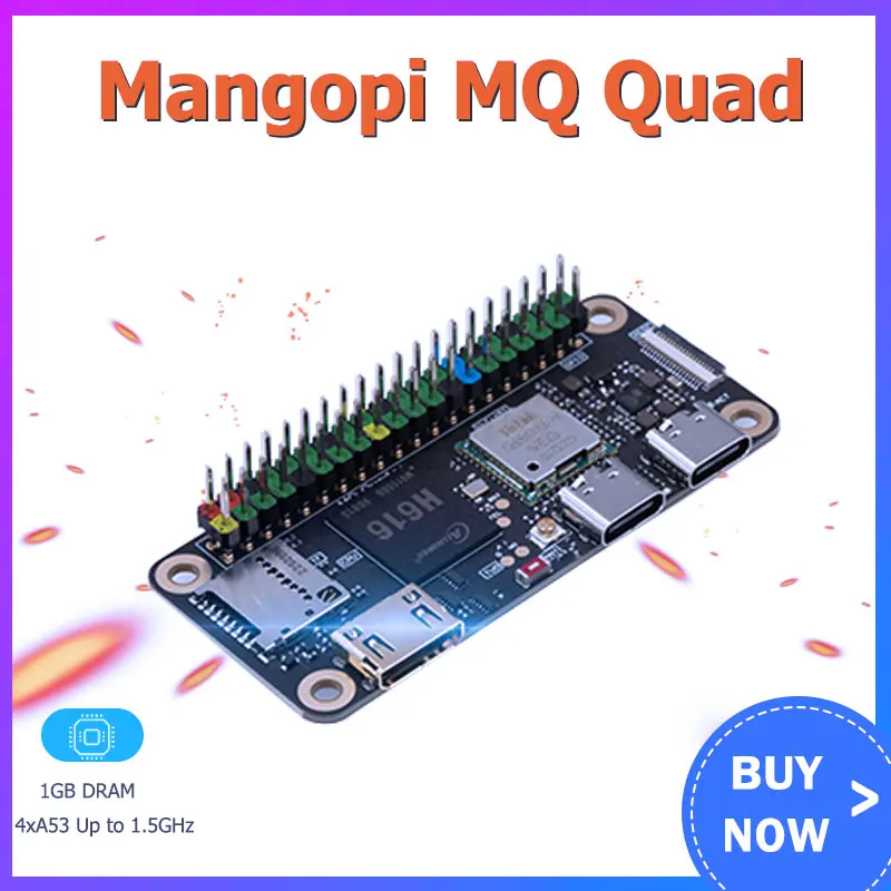 

MangoPi MQ-Quad MCore-H616 module 4xA53 up to 1.5GHz 1GB DRAM