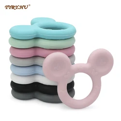 1PC Cartoon Mickey Baby Silicone Teether Food Grade Teether Nursing Gift BPA Free Baby Teeth Teether Toy DIY Accessories Ring