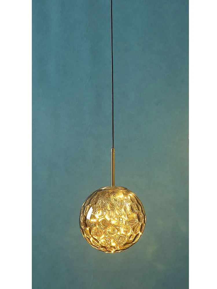 Starlight Pendant Light Warm Bedroom Sleep Aid Glass Chandeliers Atmosphere Light Bedroom Bedhead Pendant Lamp Room Decor