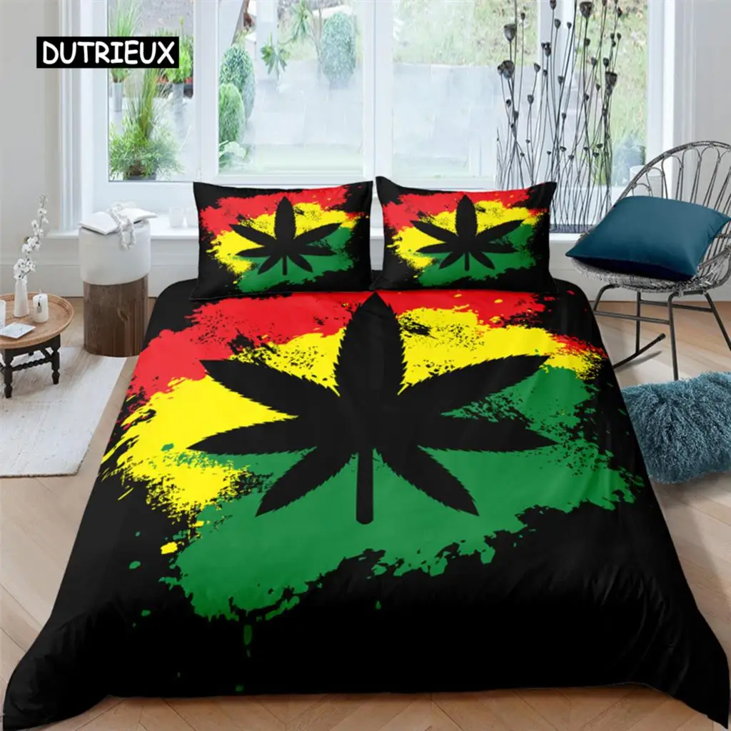 

Colourful Maple Leaf Bedding Set Polyester Duvet Cover Home Textile Single/Twin/Double/Full/Queen/UK King/AU King/US King Size