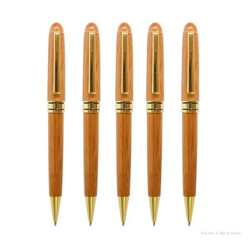 

M17F 5 Piece Sustainable Environmentally Friendly Pen Ballpoint Pens Bamboo Ballpoint Pen Bamboo Ballpoint Pens Set