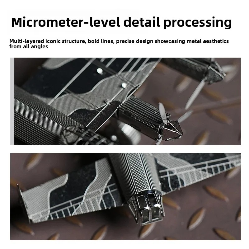 Modelo de Avión de Combate Lancaster 3D, Modelo de Ensamblaje Militar de Metal Estereoscópico, Recabezas de ación, Ladr...