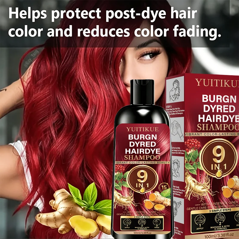 YUITIKUE Burgundy Red Hair Dye - Hair Care Ginseng review and price