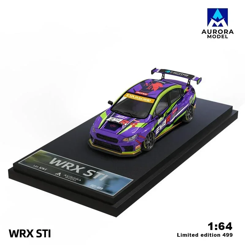 Auroramodel-ダイキャストカー,モデルカー,am 1:64 wrx sti flash eva,限定499