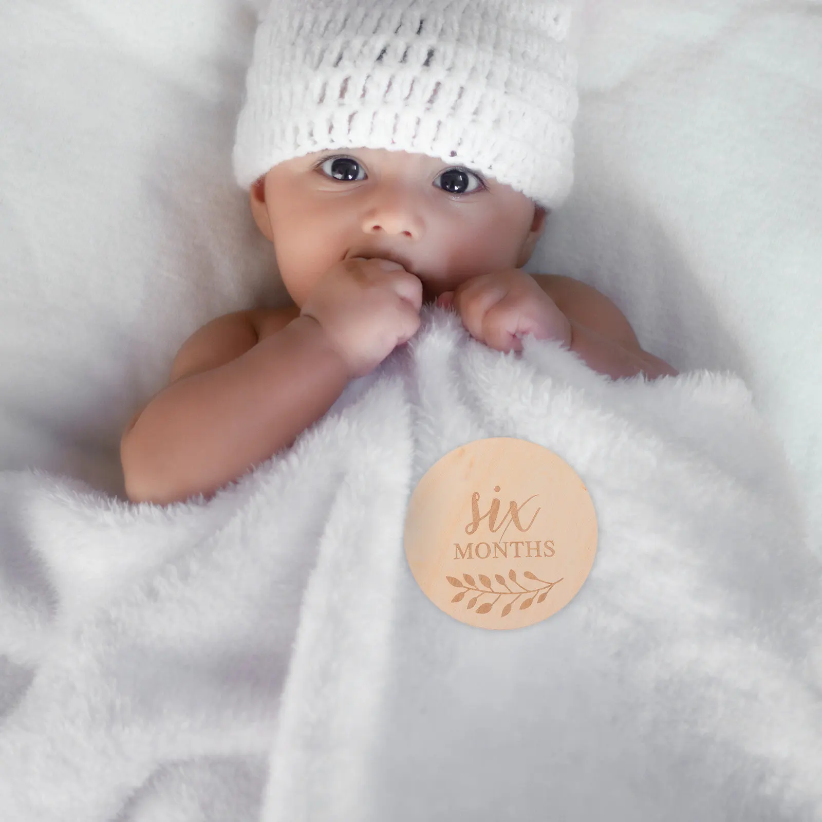 14Pcs Wooden Infant Month Cards Baby Milestone Photography Props Eco Friendly Safe Wood Material for Newborn Photo Sessions