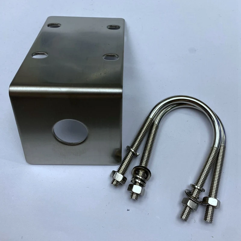 Antena de aço inoxidável Suporte com U Estilo Parafusos, Celular Trucker Antena Uso Aceito, Ham UHF VHF CB, 3X