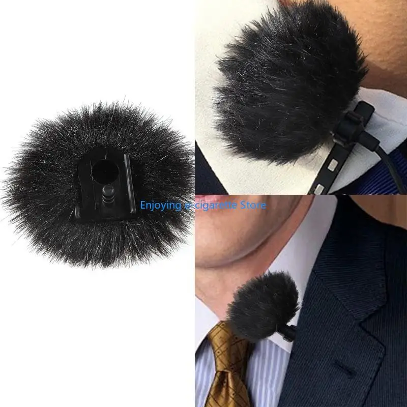 Pelziger Windschutzscheiben-Muff für Außenmikrofone für 150 kabellose Lavalier-Mikrofone Y4QF – Detail 10