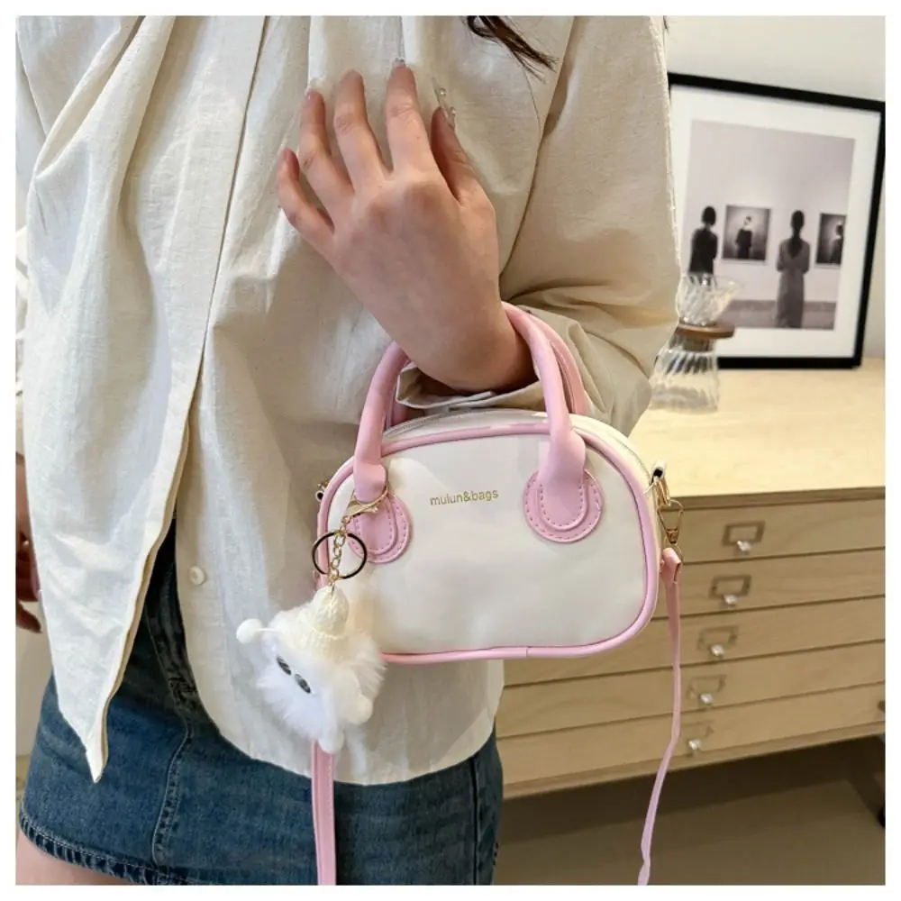 Fashion PU Leather Women Shoulder Bag Square Zipper Crossbody Bag Large Capacity Solid Color Travel Handbag