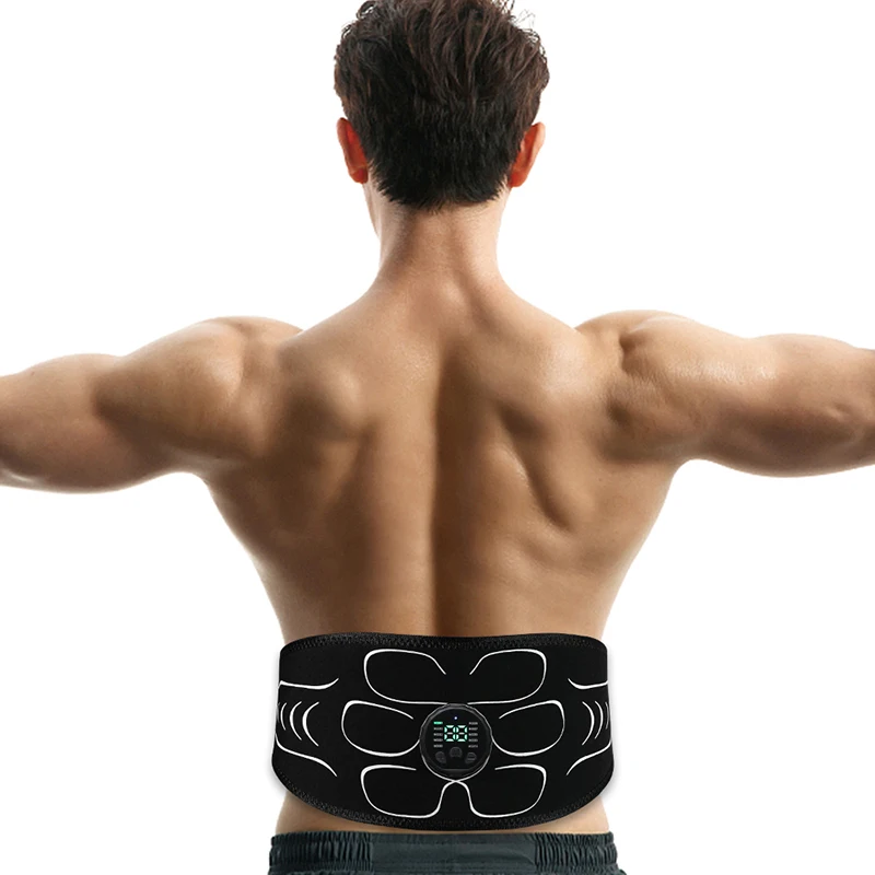 EMS Muskelstimulator Abs Trainer Bauchmuskeltoner Elektronische Toning Gürtel Fitness Massage Schlankheitsgerät USB Aufladen – Detail 7