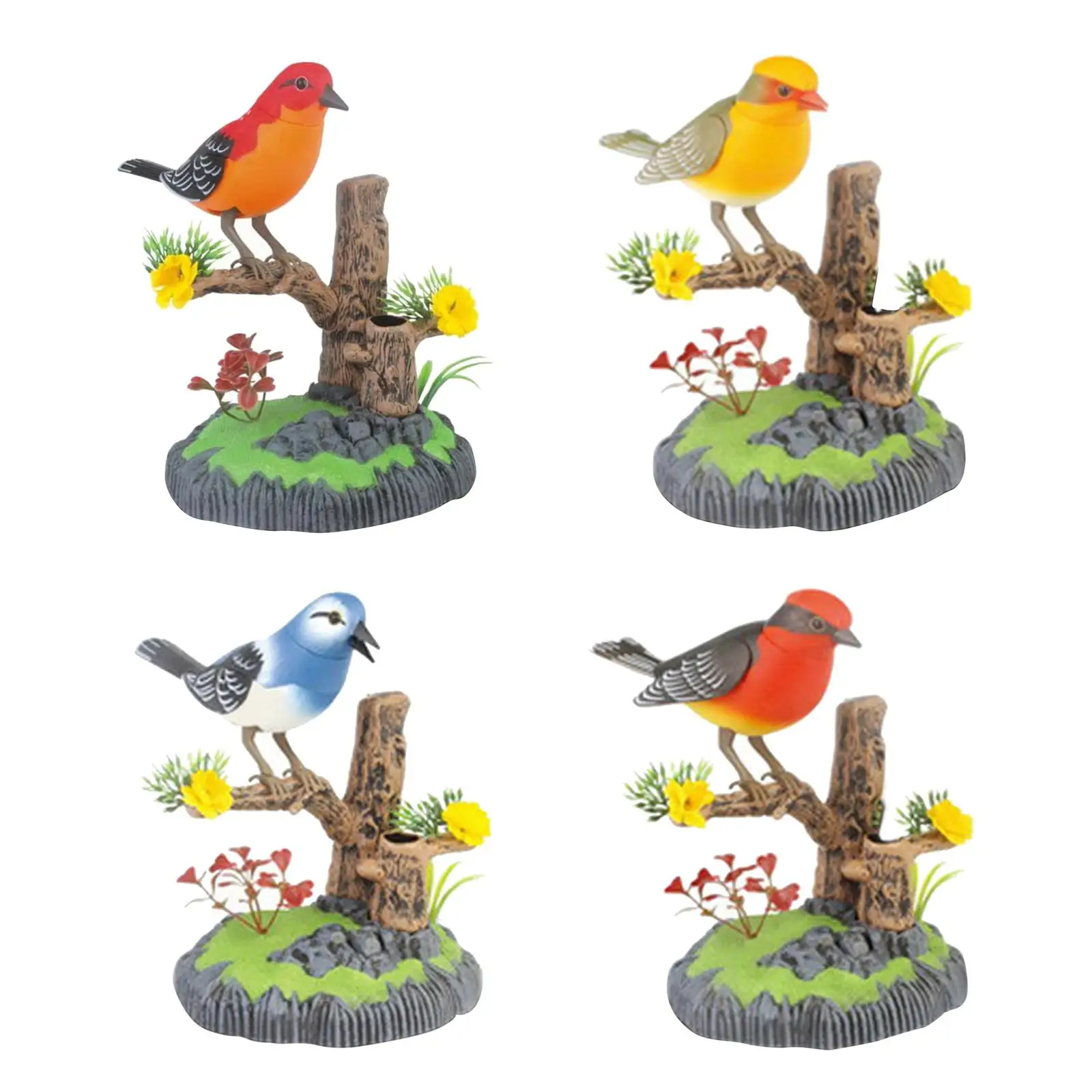 Simulated Chirping Bird Voice Activated Singing Sounds Toys Gift Present