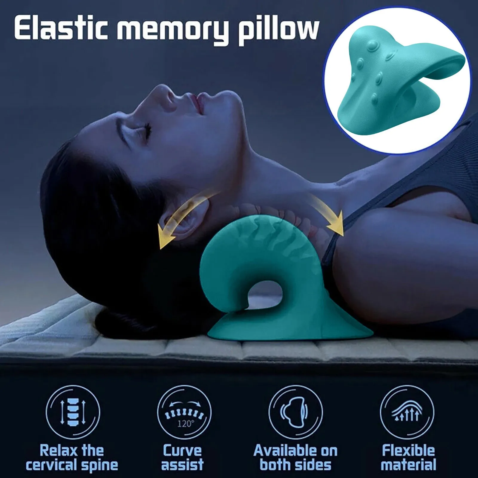 NEW Neck Traction Pillow  Cloud Shape Neck Stretcher Cervical Relaxer