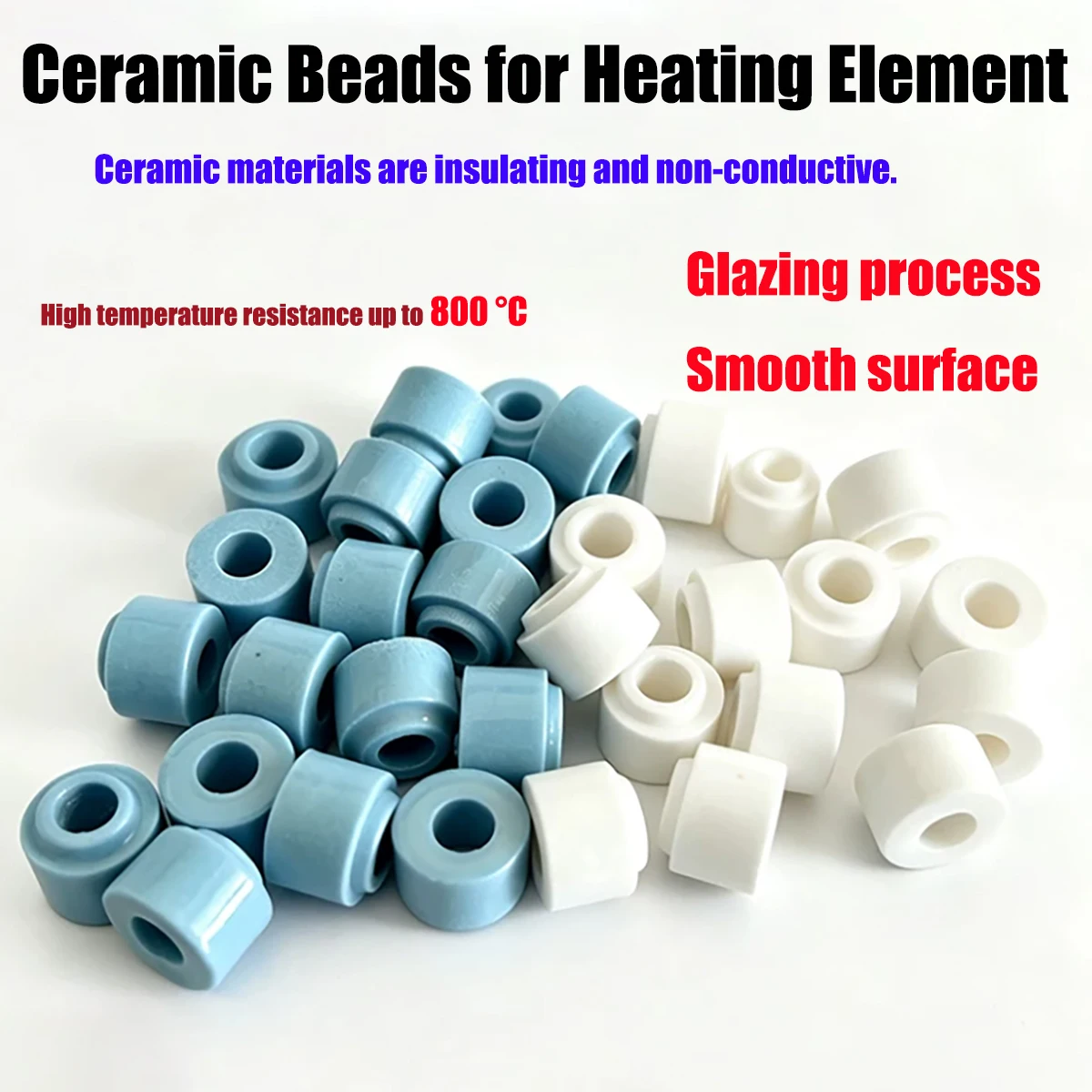 100pcs High Frequency Ceramic Washer Spacer Gasket Insulating Ring High Temp Insulator for Transformer Sensor Electronic Power