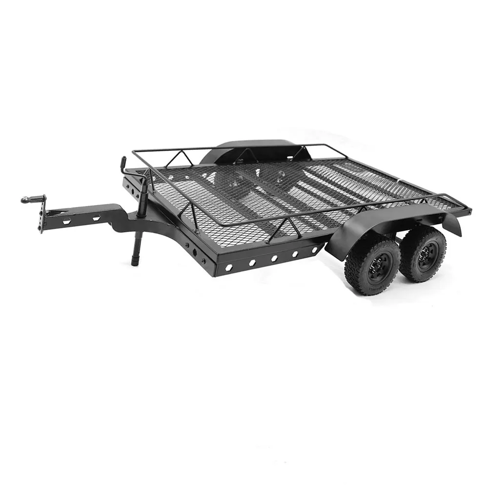 

1/10 RC Trailer RC Car Cargo Carrier for TRX4 SCX6 SCX10 D90 RC Car Trailer Heavy Duty Truck RC Car Accessories