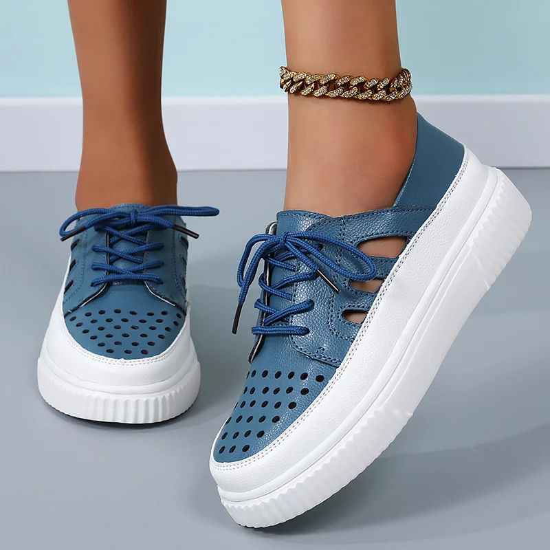 2023 New Women Shoes Fashion Trend Outdoor Comfort Increase Thickness Sole Casual Breathable Sports Shoes