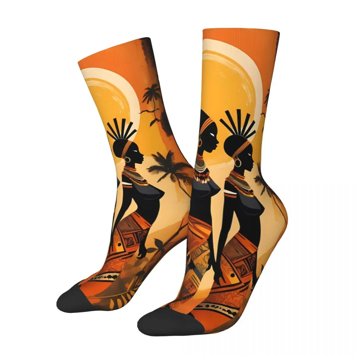 African Women Sock Printed Man Polyester